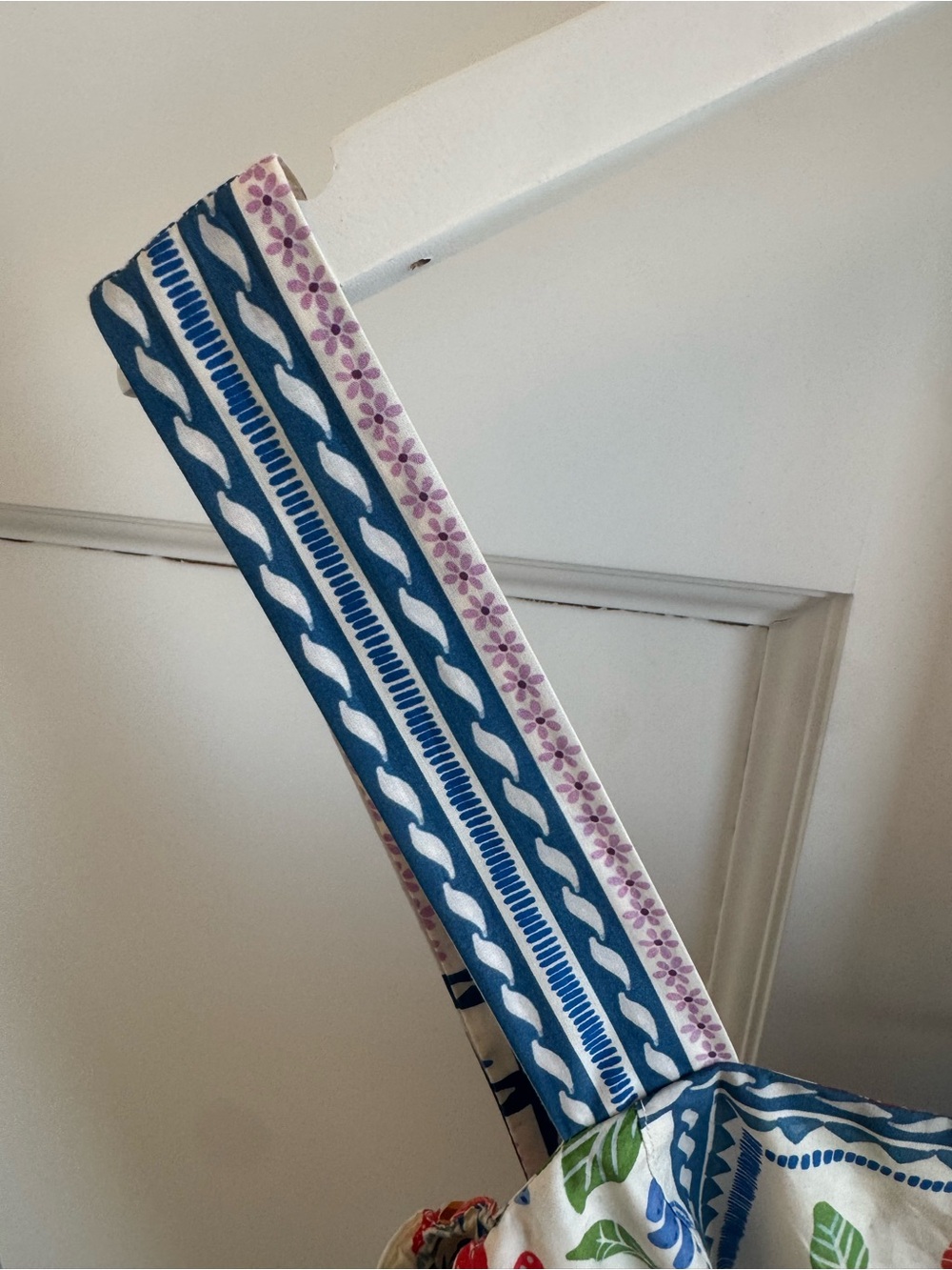 FARM Rio White Floral Parrot Printed Jumpsuit with Blue Straps - Picture 5 of 11